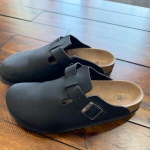 Birkenstock Vegan Sandals with Black Straps
